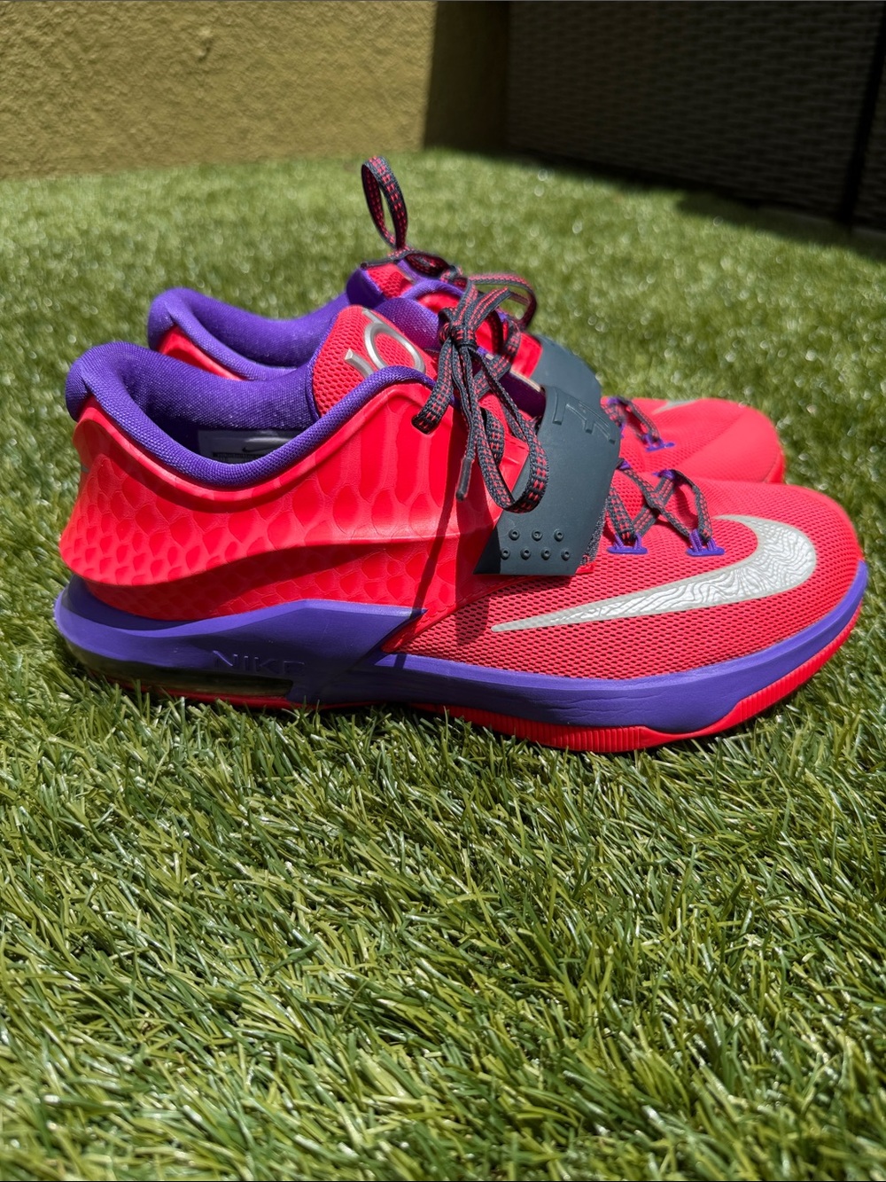 Nike Kd Vii 7 Hyper Punch Youth Pink Purple Training Shoes Sz 6 Y
